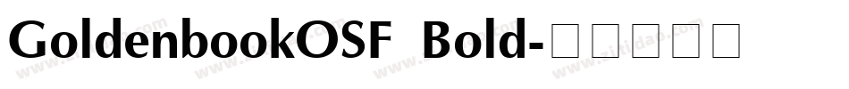 GoldenbookOSF Bold字体转换